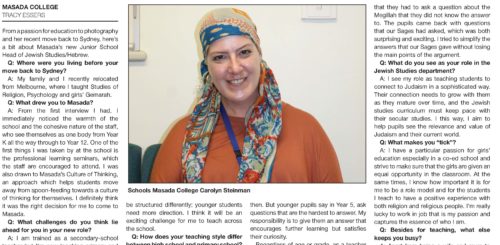 Q&A with Carolyn Steinman (Head of Hebrew and Jewish Studies)