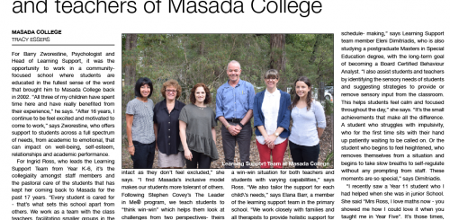 Learning Support- for students, parents and teachers of Masada College