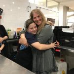 Hugging our little chef
