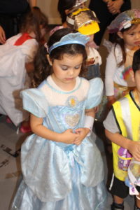 Student dressed as a princess at PURIM celebration